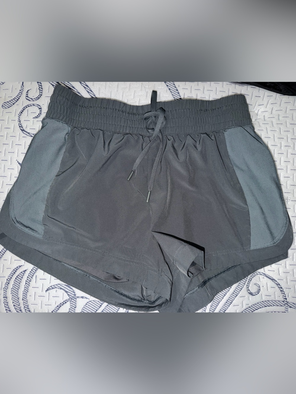 Women’s Gray Athletic Shorts with Drawstring